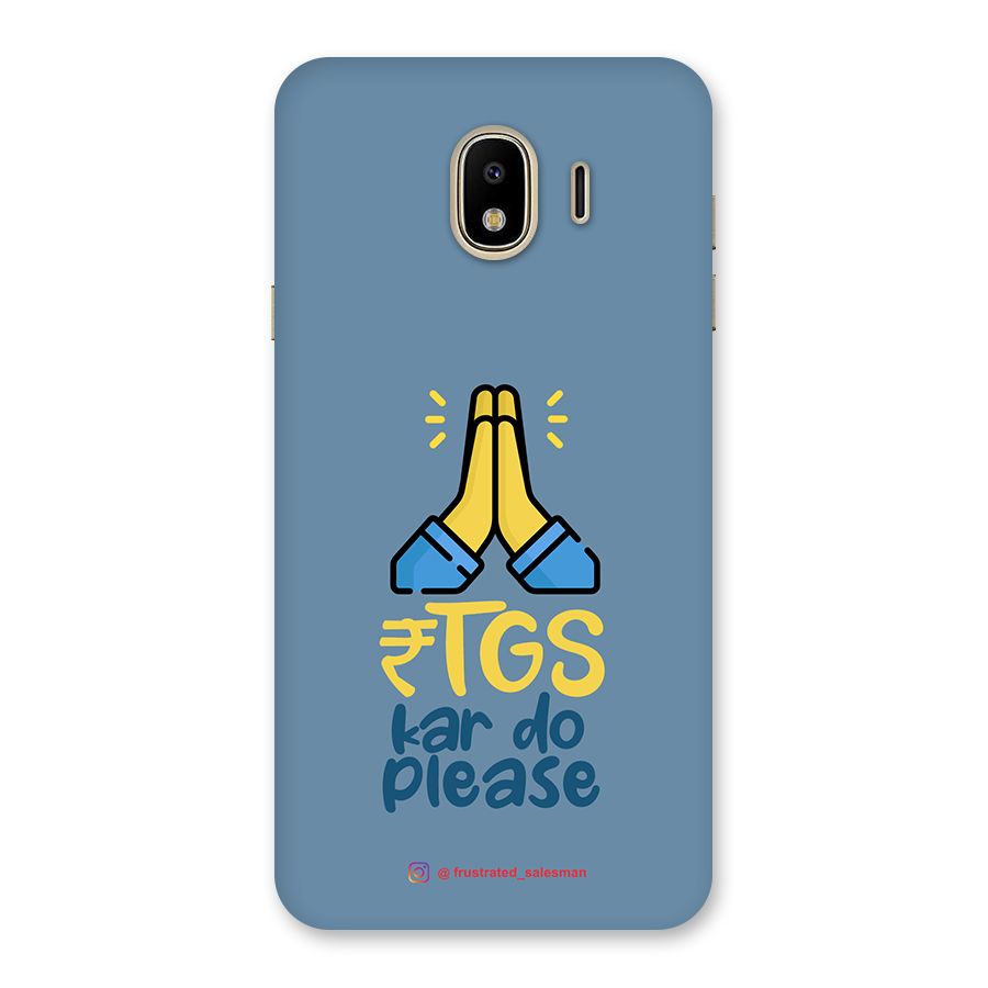 RTGS Kar Do Please SteelBlue Back Case for Galaxy J4