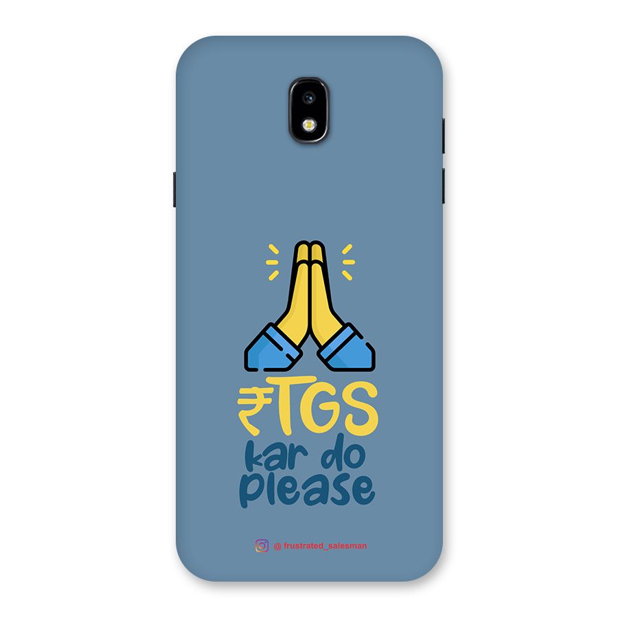 RTGS Kar Do Please SteelBlue Back Case for Galaxy J7 Pro