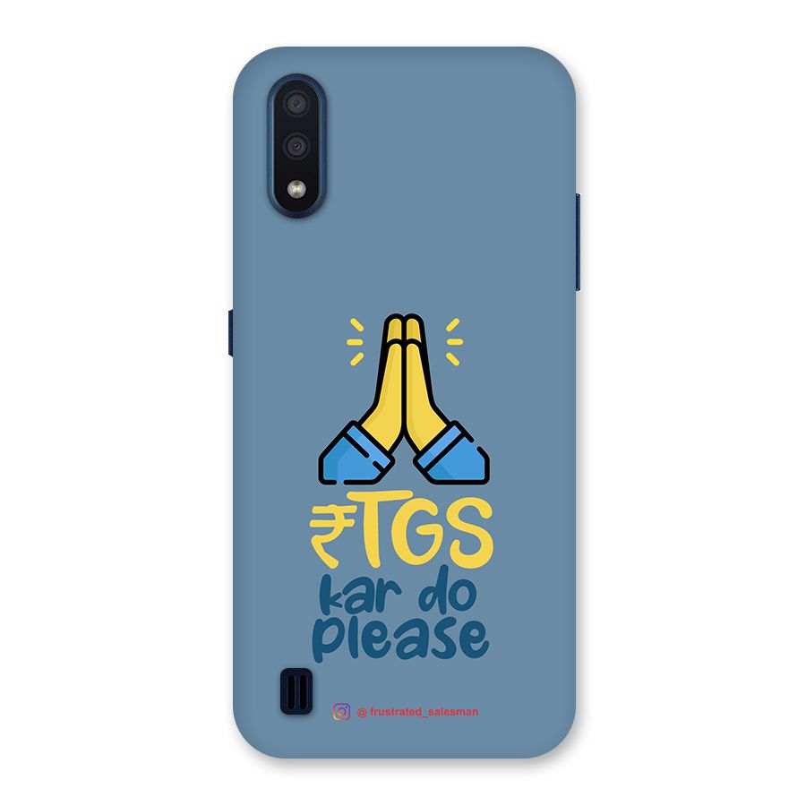 RTGS Kar Do Please SteelBlue Back Case for Galaxy M01