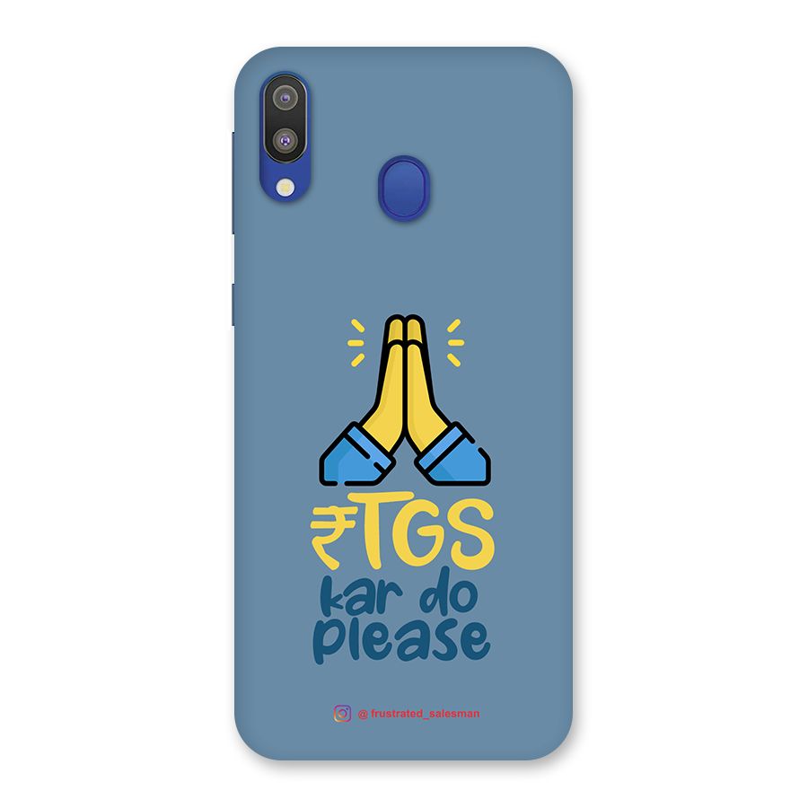 RTGS Kar Do Please SteelBlue Back Case for Galaxy M20