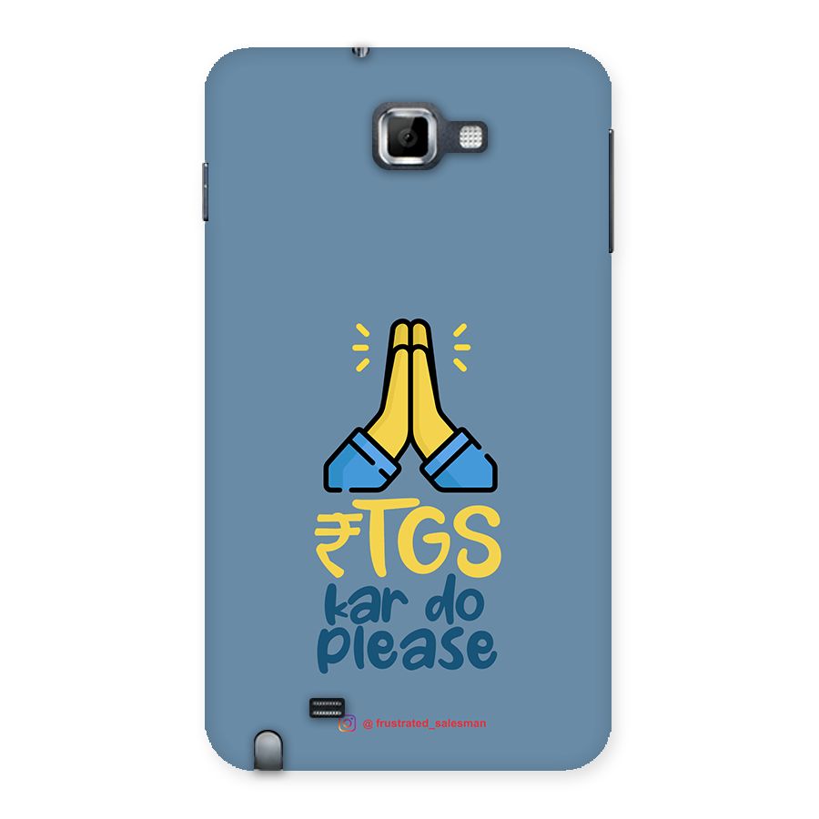 RTGS Kar Do Please SteelBlue Back Case for Galaxy Note