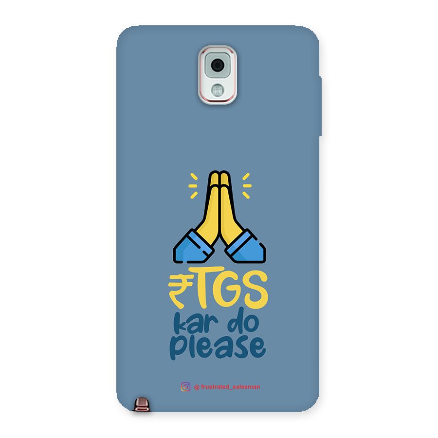 RTGS Kar Do Please SteelBlue Back Case for Galaxy Note 3