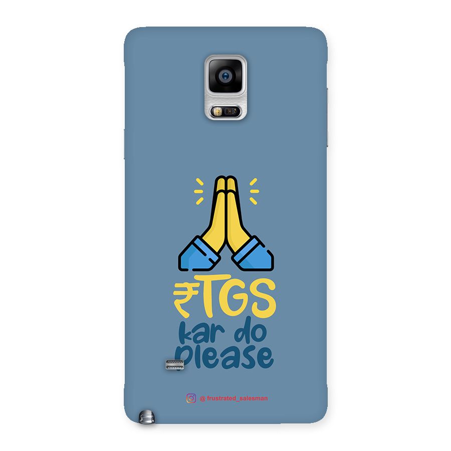 RTGS Kar Do Please SteelBlue Back Case for Galaxy Note 4