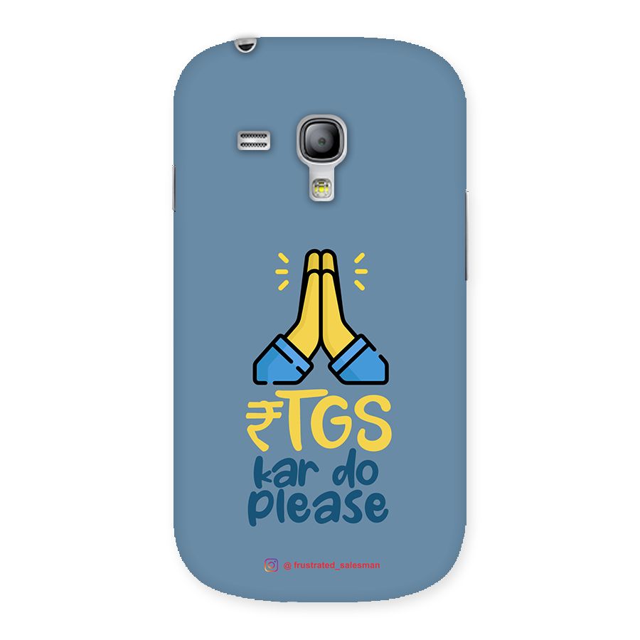 RTGS Kar Do Please SteelBlue Back Case for Galaxy S3 Mini