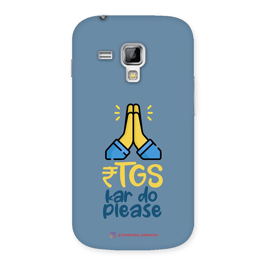RTGS Kar Do Please SteelBlue Back Case for Galaxy S Duos