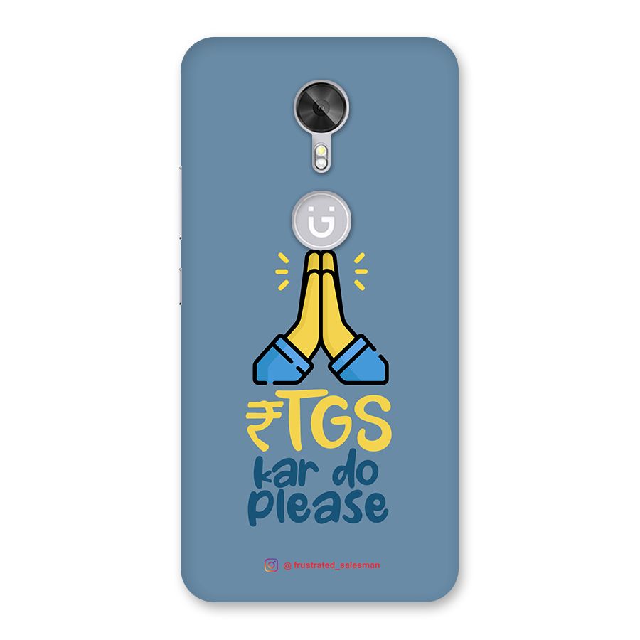 RTGS Kar Do Please SteelBlue Back Case for Gionee A1