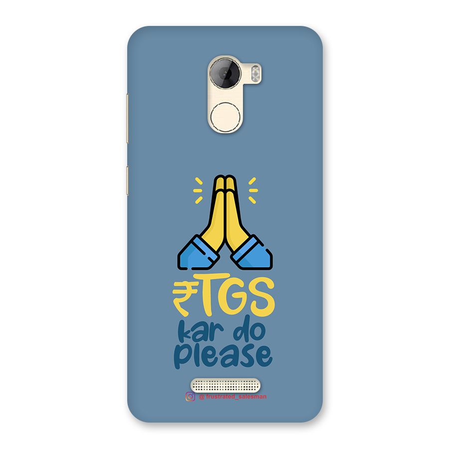 RTGS Kar Do Please SteelBlue Back Case for Gionee A1 LIte