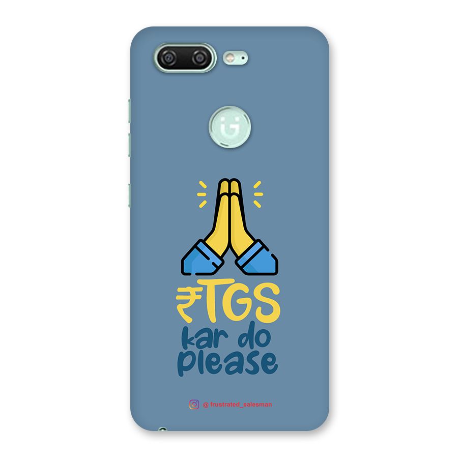 RTGS Kar Do Please SteelBlue Back Case for Gionee S10