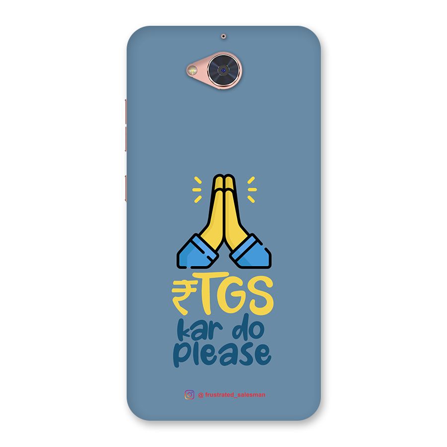 RTGS Kar Do Please SteelBlue Back Case for Gionee S6 Pro
