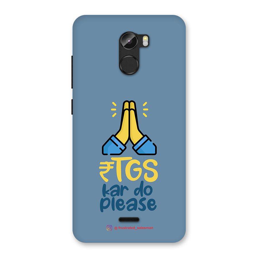 RTGS Kar Do Please SteelBlue Back Case for Gionee X1