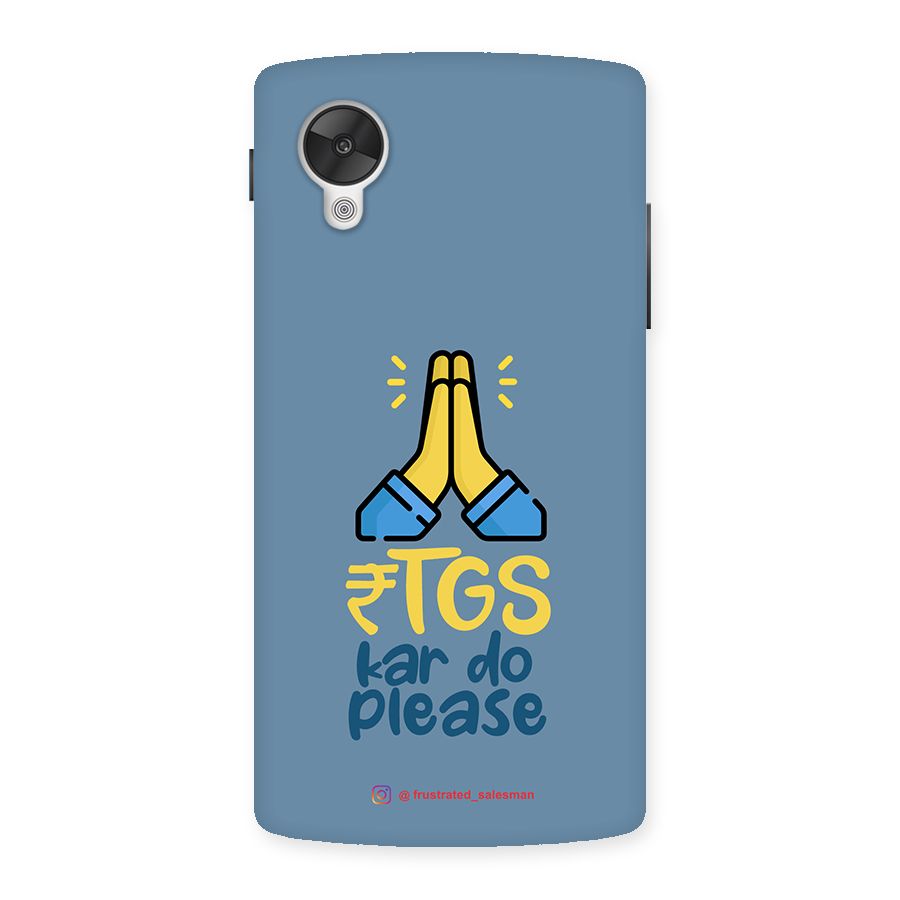 RTGS Kar Do Please SteelBlue Back Case for Google Nexsus 5