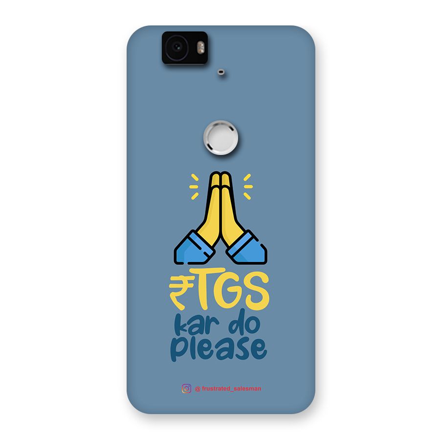 RTGS Kar Do Please SteelBlue Back Case for Google Nexus-6P