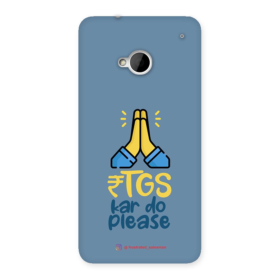 RTGS Kar Do Please SteelBlue Back Case for HTC One M7