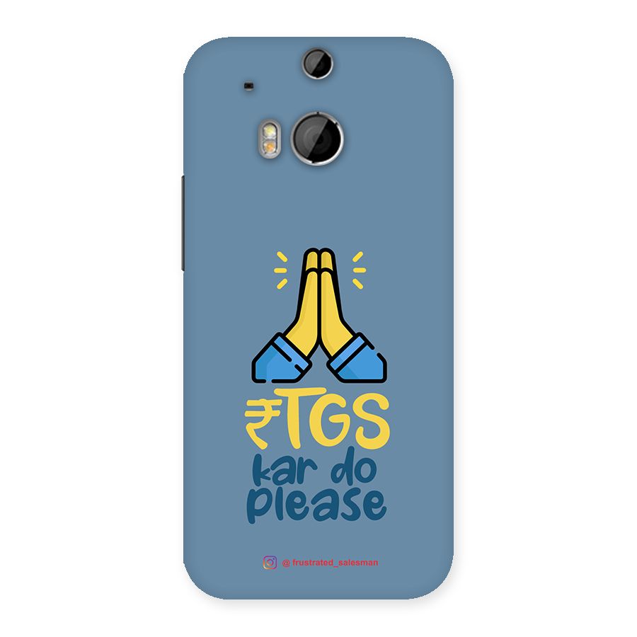RTGS Kar Do Please SteelBlue Back Case for HTC One M8