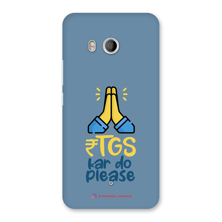 RTGS Kar Do Please SteelBlue Back Case for HTC U11