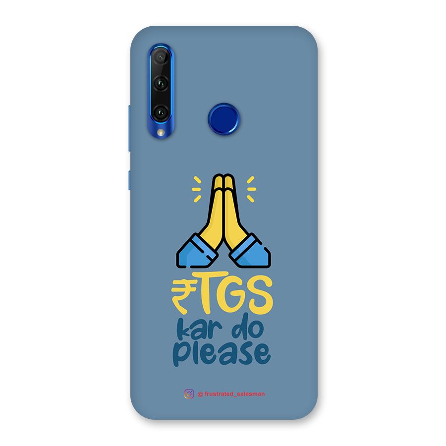 RTGS Kar Do Please SteelBlue Back Case for Honor 20i