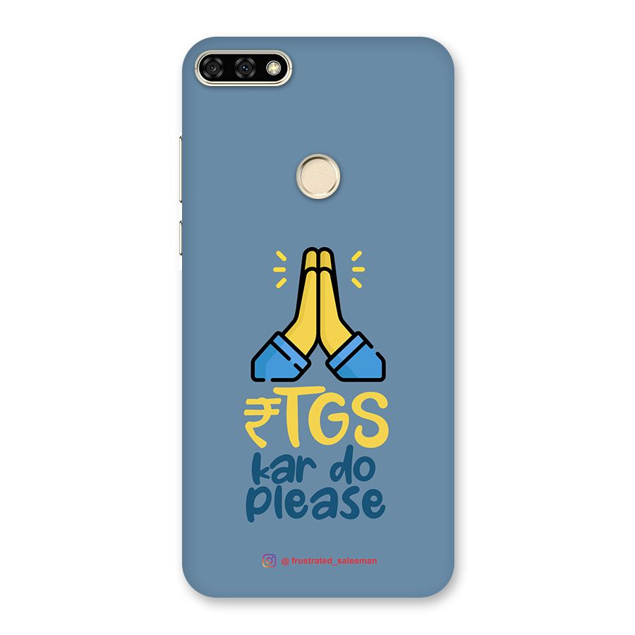 RTGS Kar Do Please SteelBlue Back Case for Honor 7A