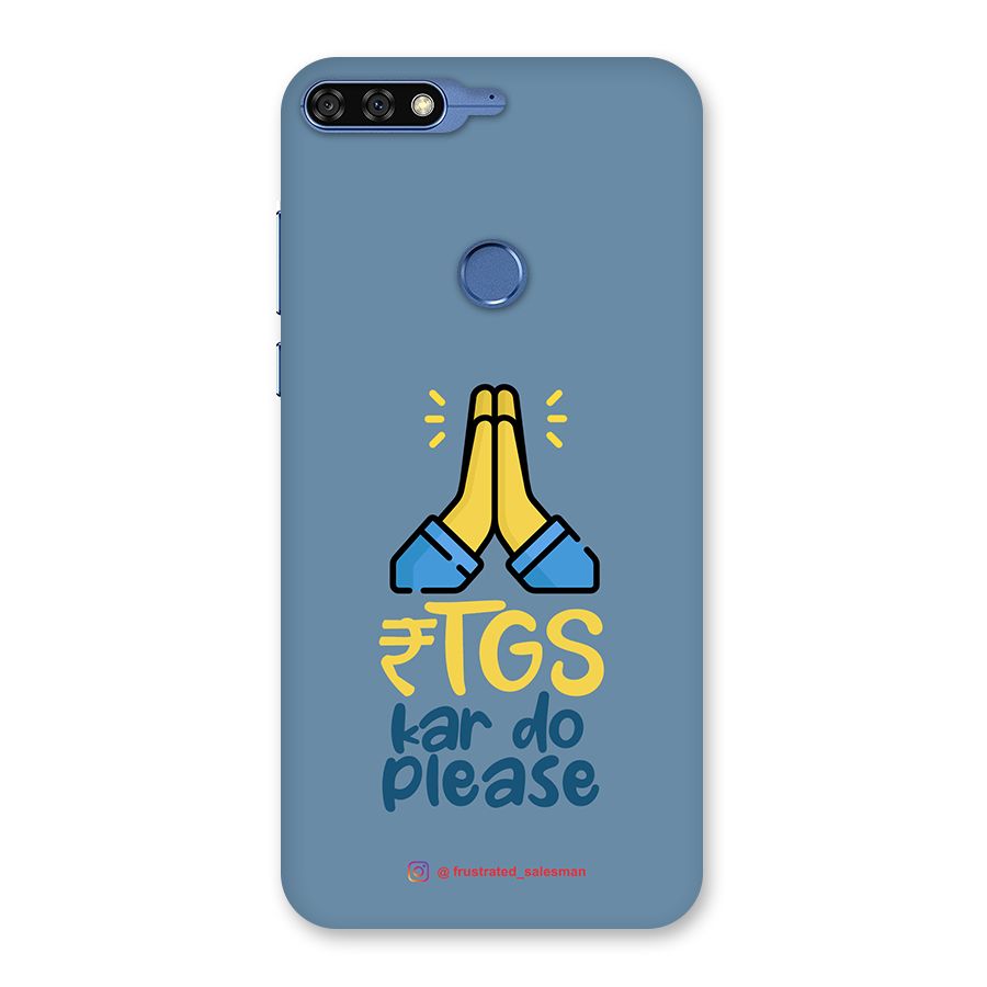 RTGS Kar Do Please SteelBlue Back Case for Honor 7C