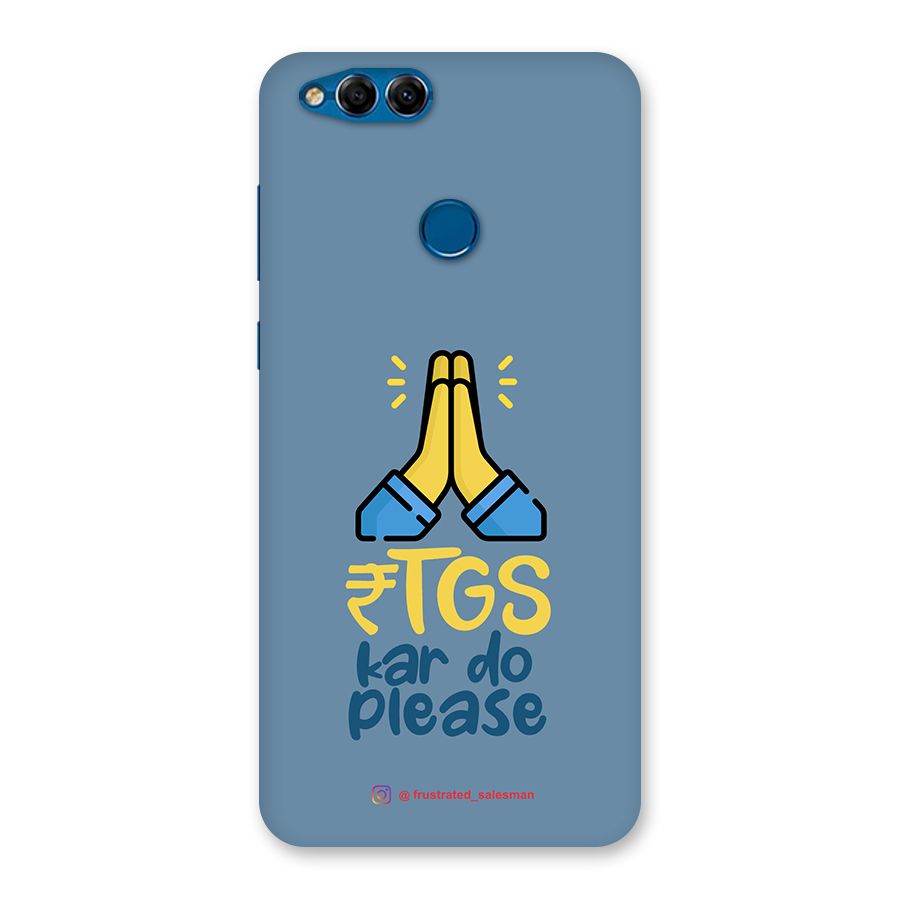 RTGS Kar Do Please SteelBlue Back Case for Honor 7X
