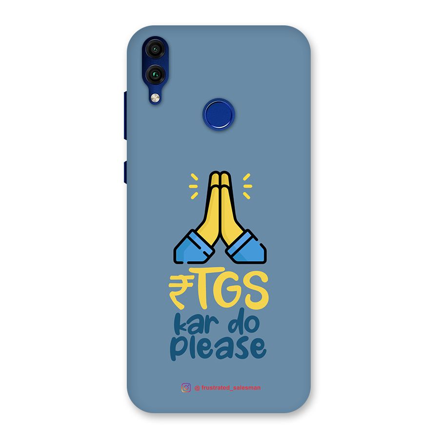 RTGS Kar Do Please SteelBlue Back Case for Honor 8C