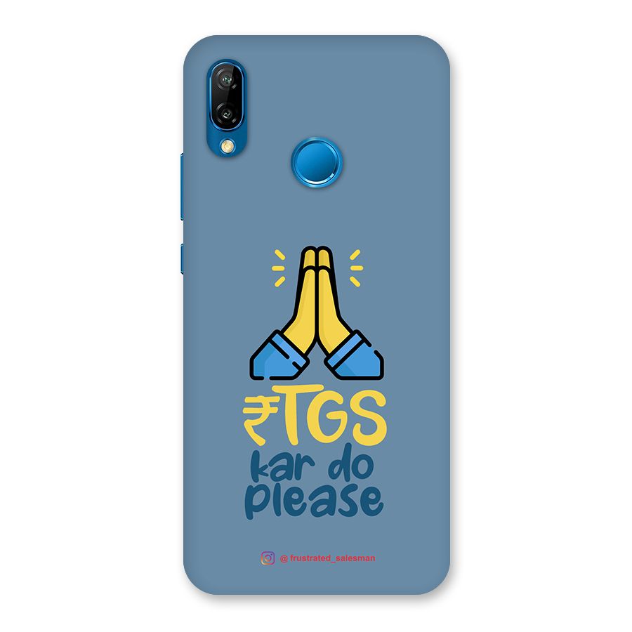 RTGS Kar Do Please SteelBlue Back Case for Huawei P20 Lite