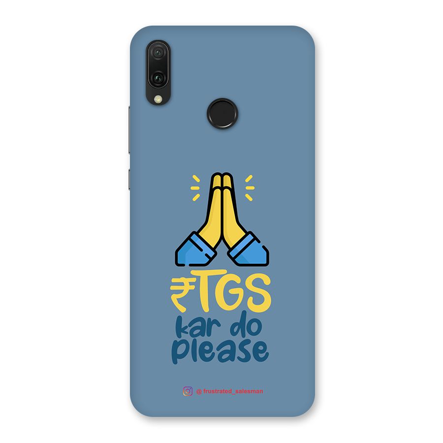 RTGS Kar Do Please SteelBlue Back Case for Huawei Y9 (2019)