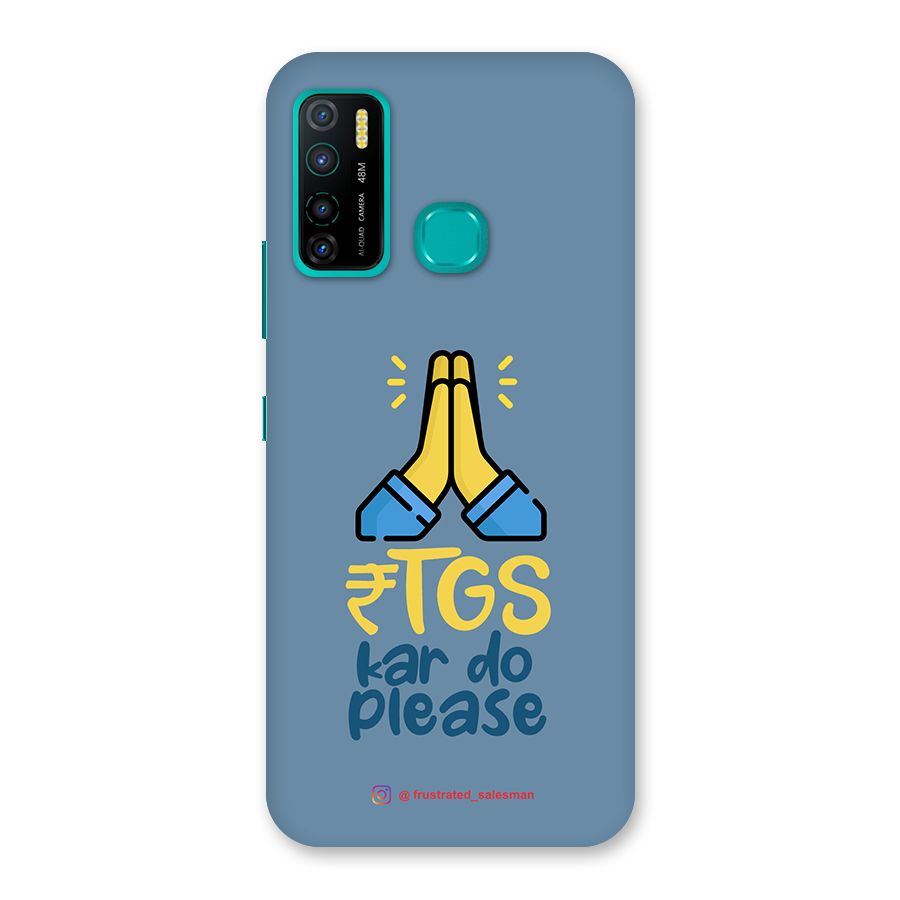 RTGS Kar Do Please SteelBlue Back Case for Infinix Hot 9 Pro