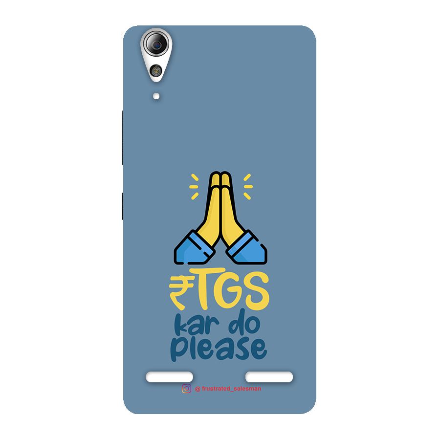 RTGS Kar Do Please SteelBlue Back Case for Lenovo A6000 Plus