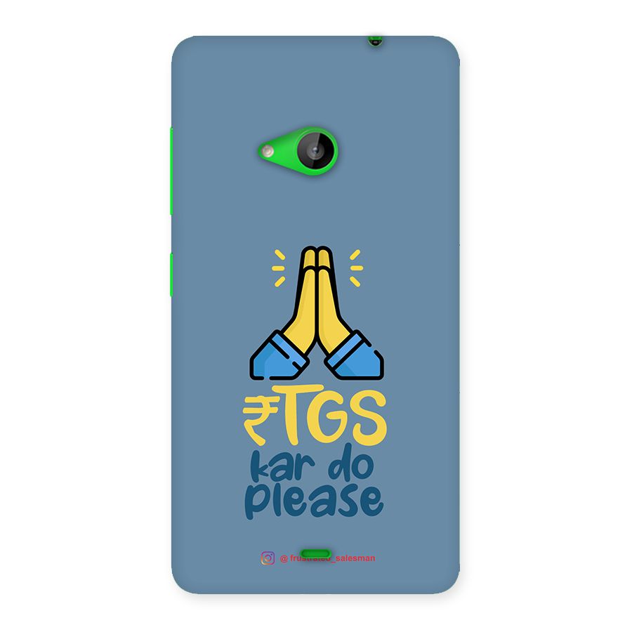 RTGS Kar Do Please SteelBlue Back Case for Lumia 535