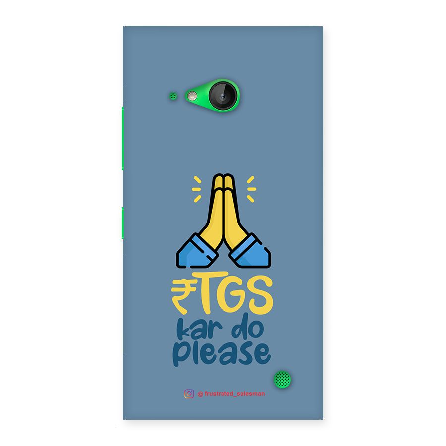RTGS Kar Do Please SteelBlue Back Case for Lumia 730