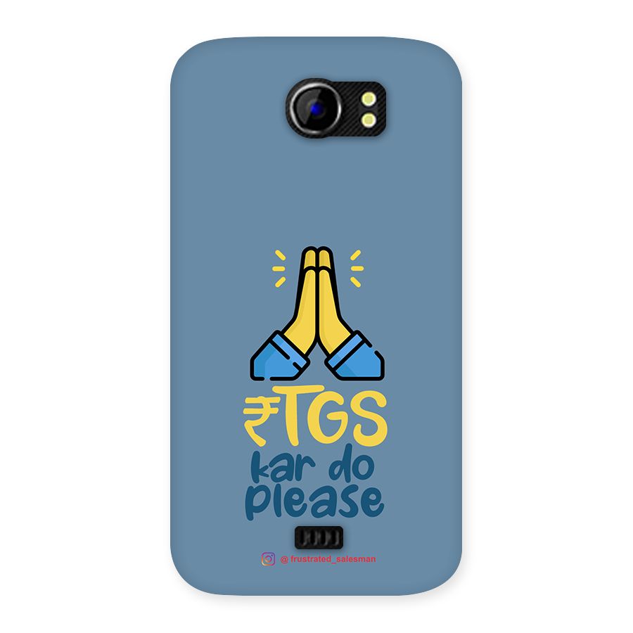 RTGS Kar Do Please SteelBlue Back Case for Micromax Canvas 2 A110