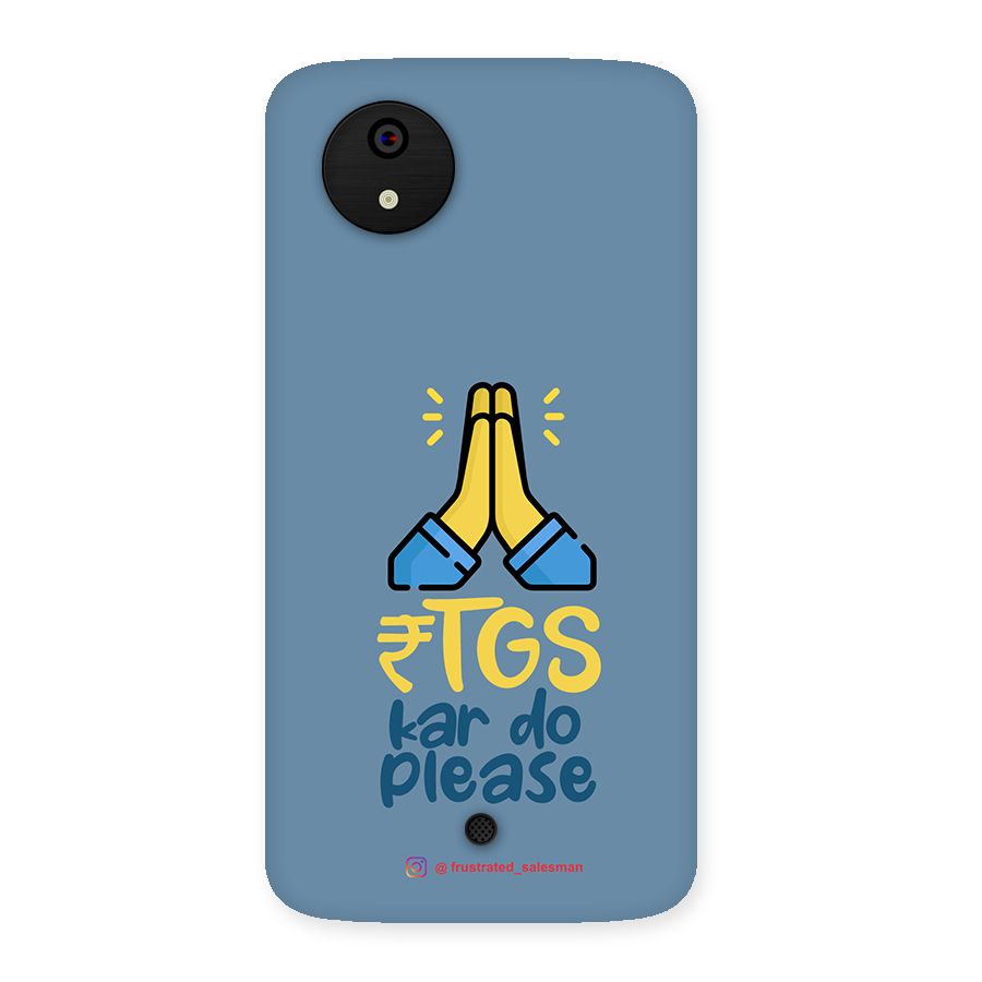 RTGS Kar Do Please SteelBlue Back Case for Micromax Canvas A1
