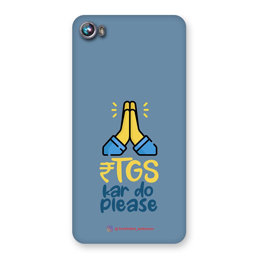 RTGS Kar Do Please SteelBlue Back Case for Micromax Canvas Fire 4 A107