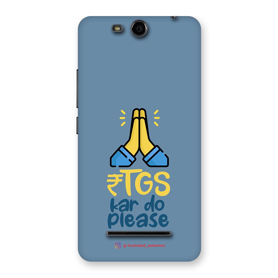 RTGS Kar Do Please SteelBlue Back Case for Micromax Canvas Juice 3 Q392