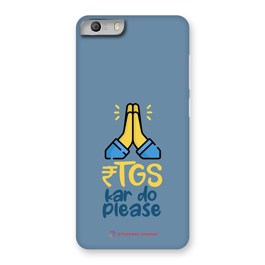 RTGS Kar Do Please SteelBlue Back Case for Micromax Canvas Knight 2