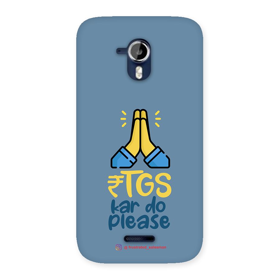RTGS Kar Do Please SteelBlue Back Case for Micromax Canvas Magnus A117