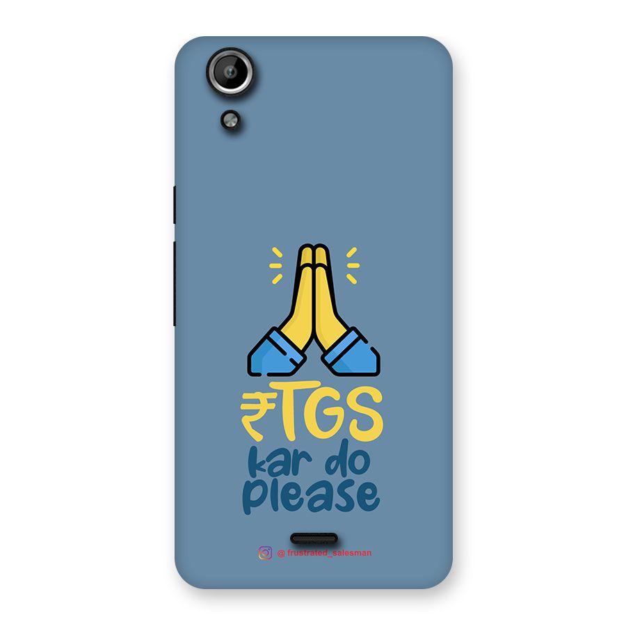 RTGS Kar Do Please SteelBlue Back Case for Micromax Canvas Selfie Lens Q345