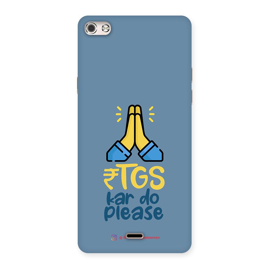 RTGS Kar Do Please SteelBlue Back Case for Micromax Canvas Silver 5