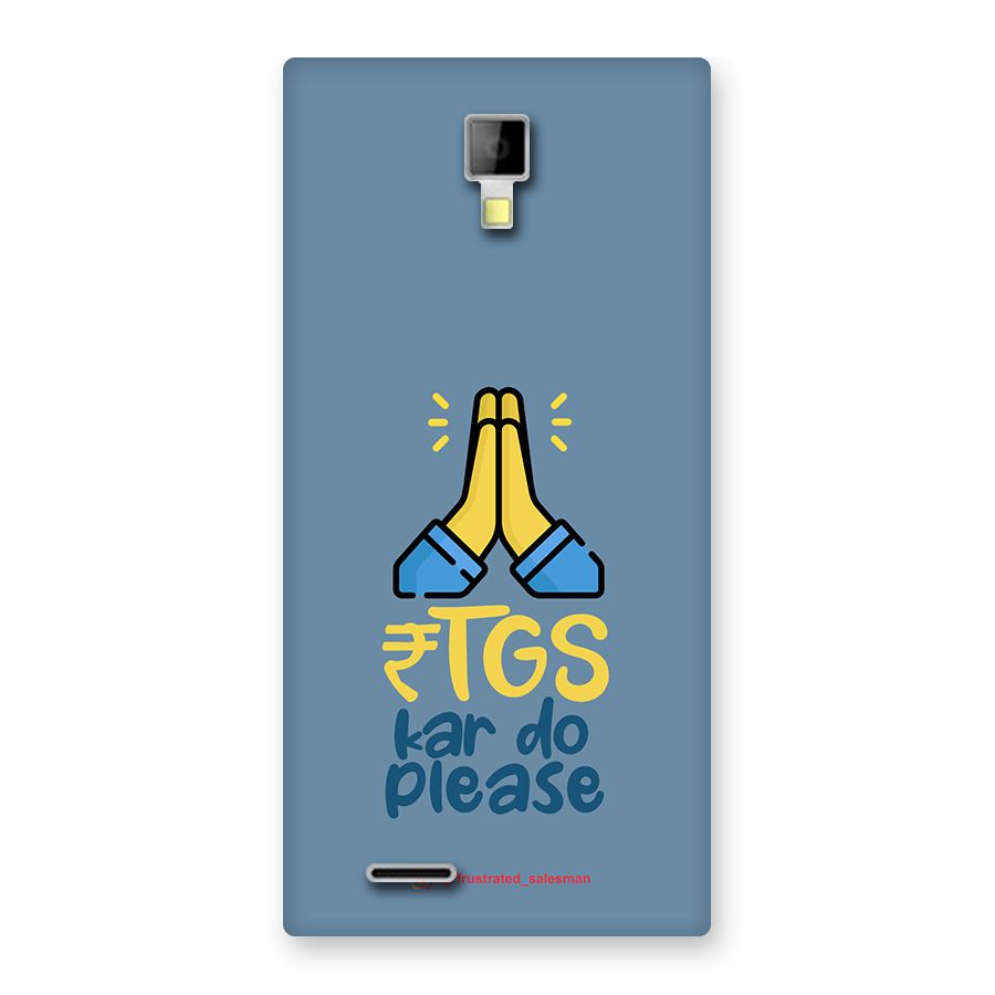 RTGS Kar Do Please SteelBlue Back Case for Micromax Canvas Xpress A99