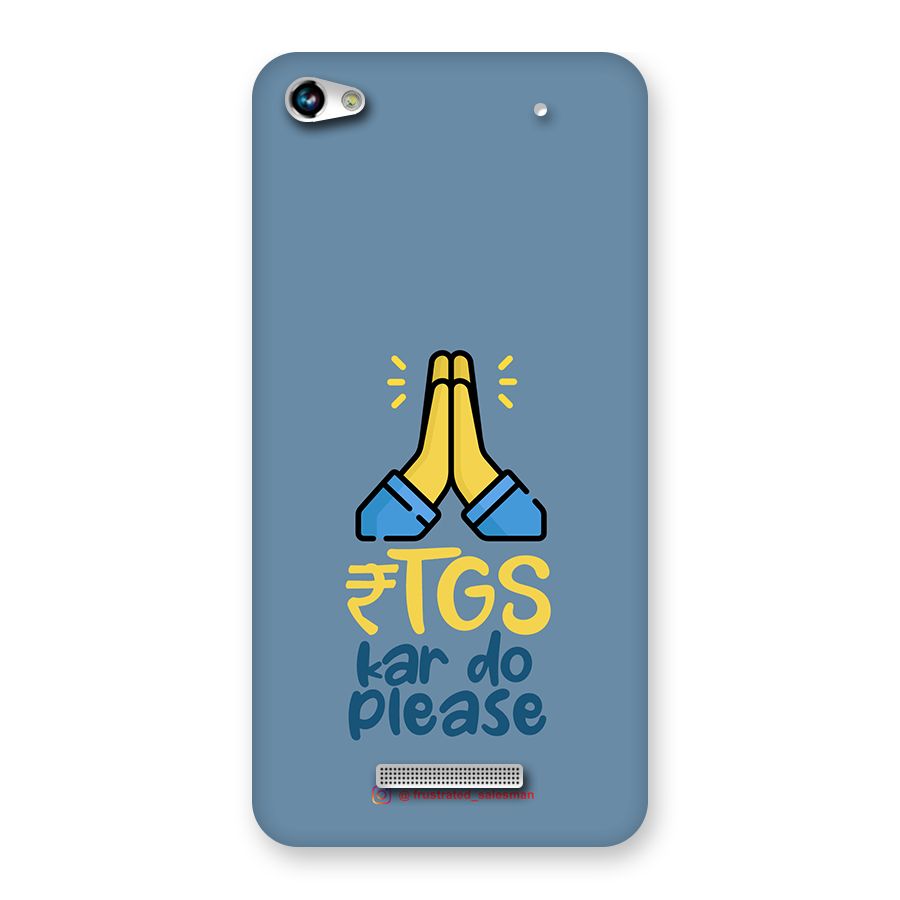 RTGS Kar Do Please SteelBlue Back Case for Micromax Hue 2