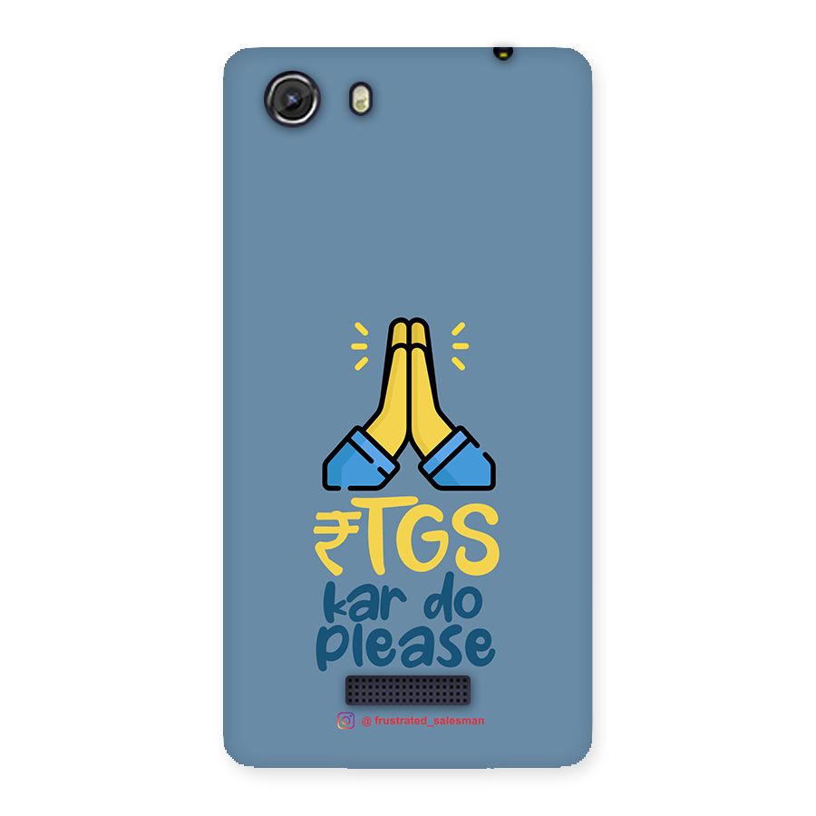 RTGS Kar Do Please SteelBlue Back Case for Micromax Unite 3