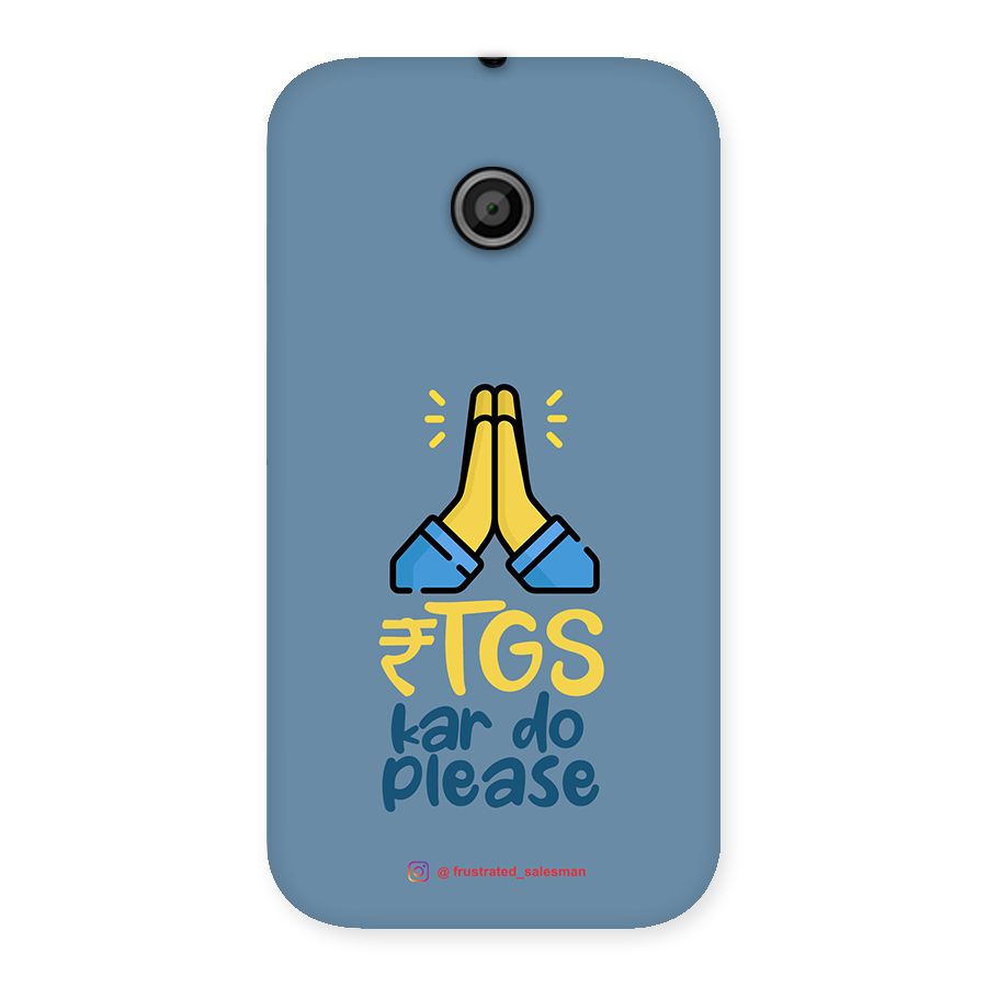 RTGS Kar Do Please SteelBlue Back Case for Moto E