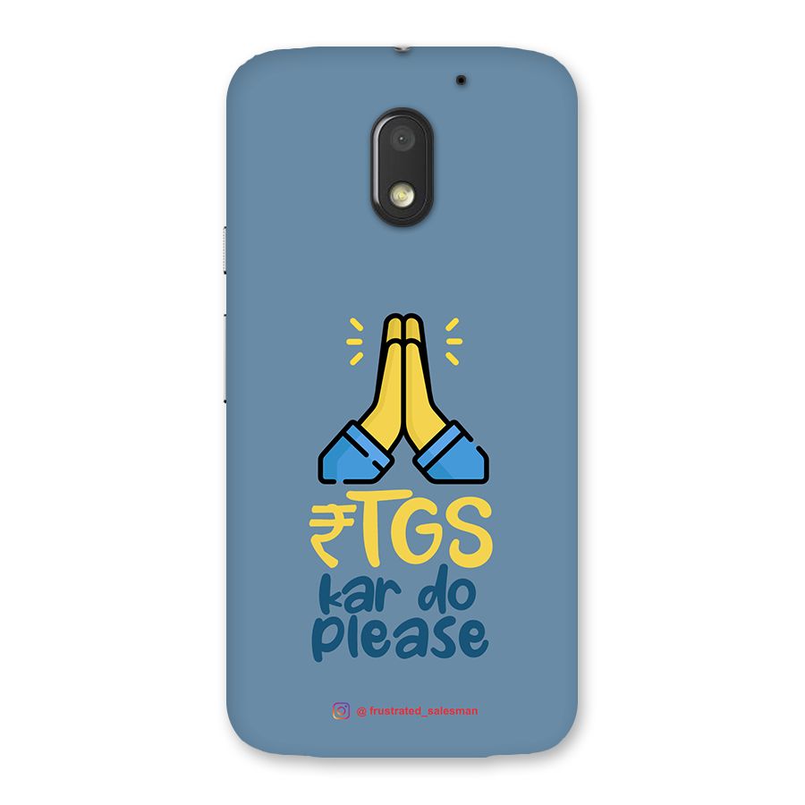 RTGS Kar Do Please SteelBlue Back Case for Moto E3 Power