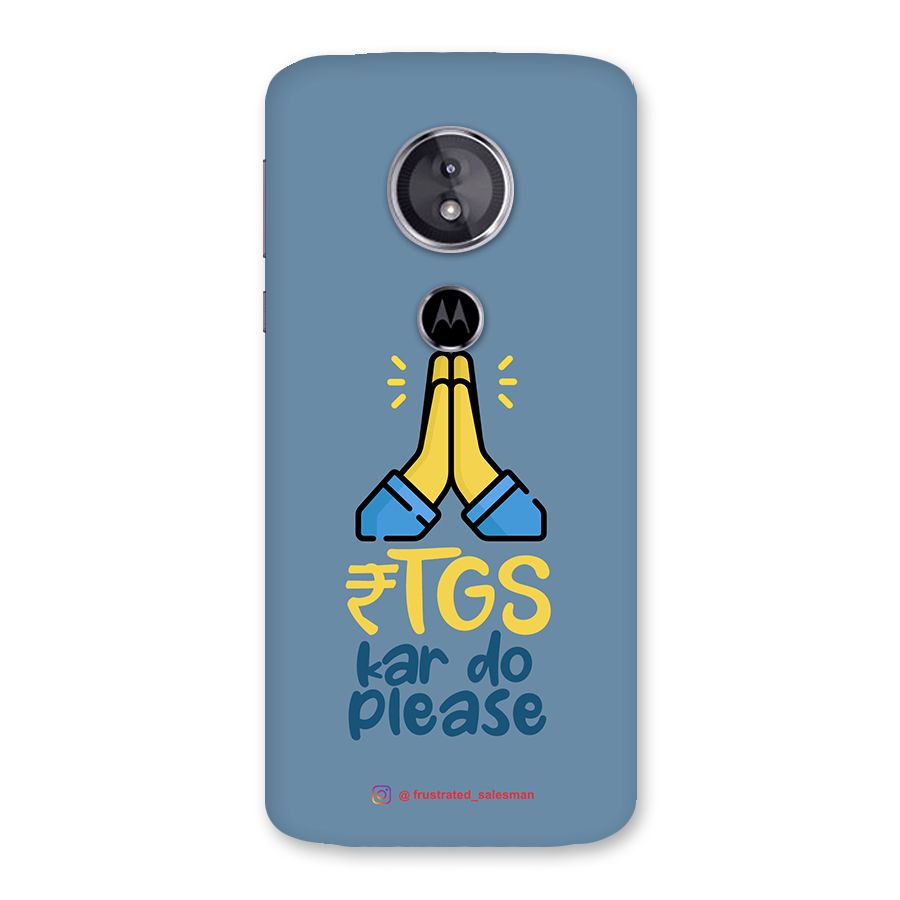 RTGS Kar Do Please SteelBlue Back Case for Moto E5
