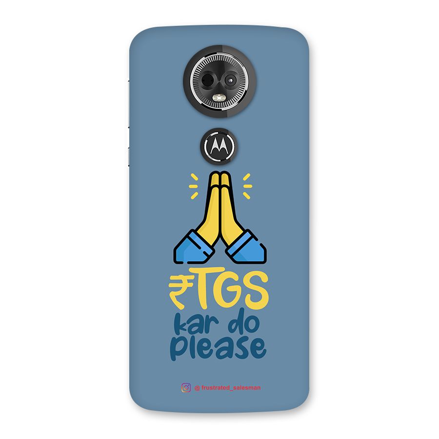 RTGS Kar Do Please SteelBlue Back Case for Moto E5 Plus