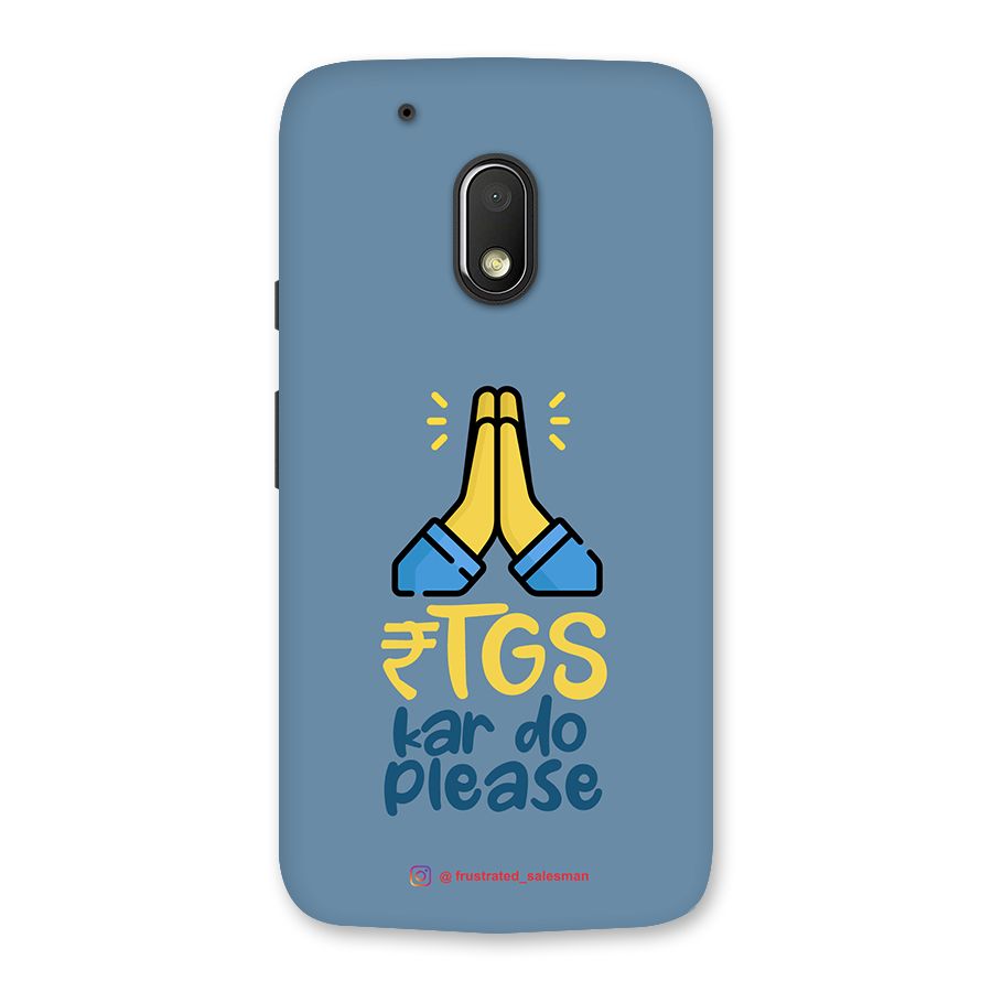 RTGS Kar Do Please SteelBlue Back Case for Moto G4 Play