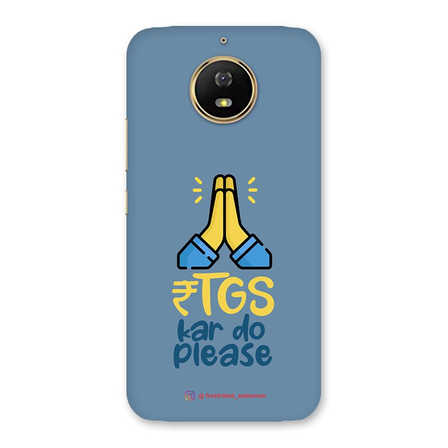 RTGS Kar Do Please SteelBlue Back Case for Moto G5s