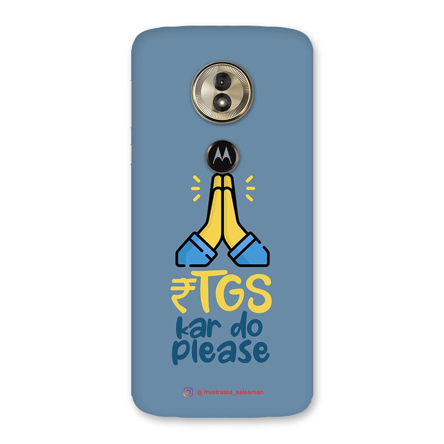 RTGS Kar Do Please SteelBlue Back Case for Moto G6 Play