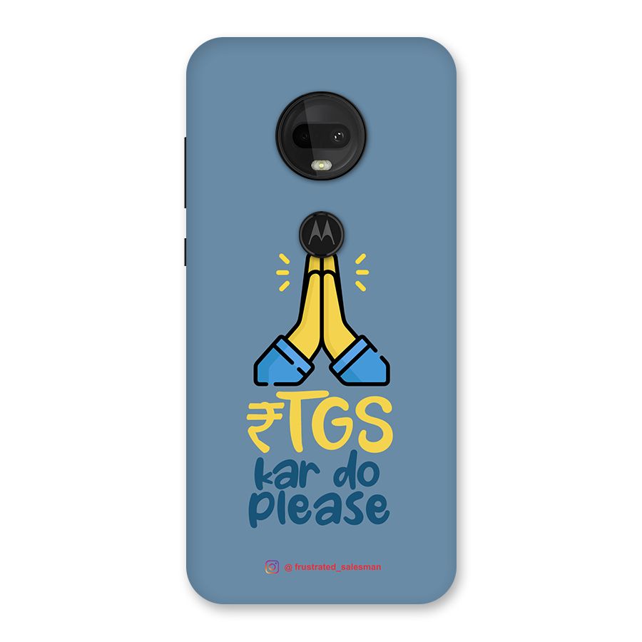 RTGS Kar Do Please SteelBlue Back Case for Moto G7