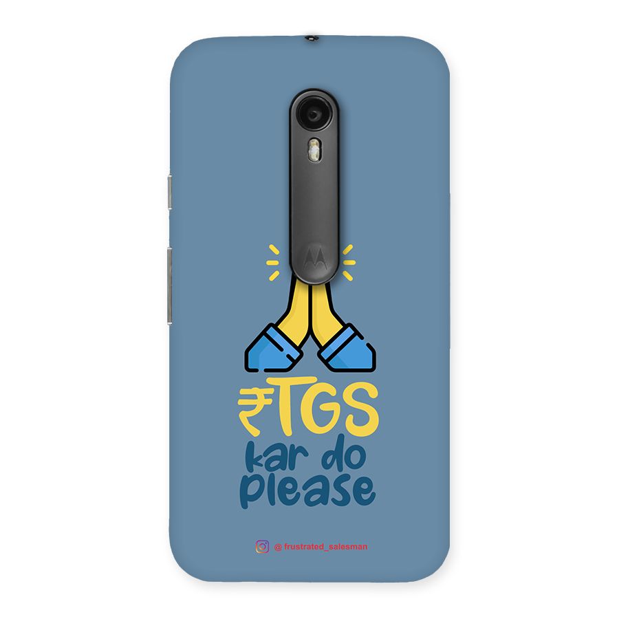 RTGS Kar Do Please SteelBlue Back Case for Moto G Turbo